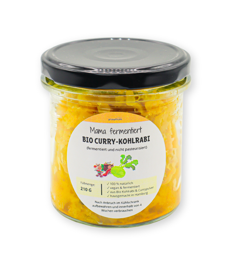 Fermentierter Bio-Curry Kohlrabi